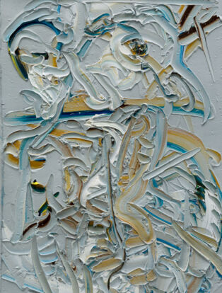 Liat Yossifor, Figure and Horse, 2020. Oil on paper. 13