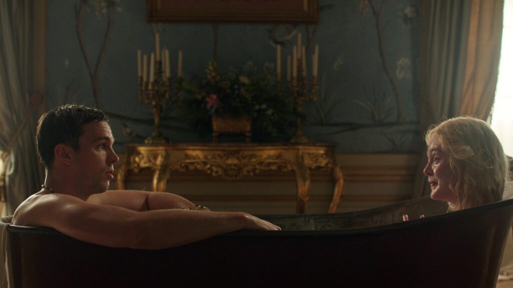 Nicolas Hoult and Elle Fanning in The Great