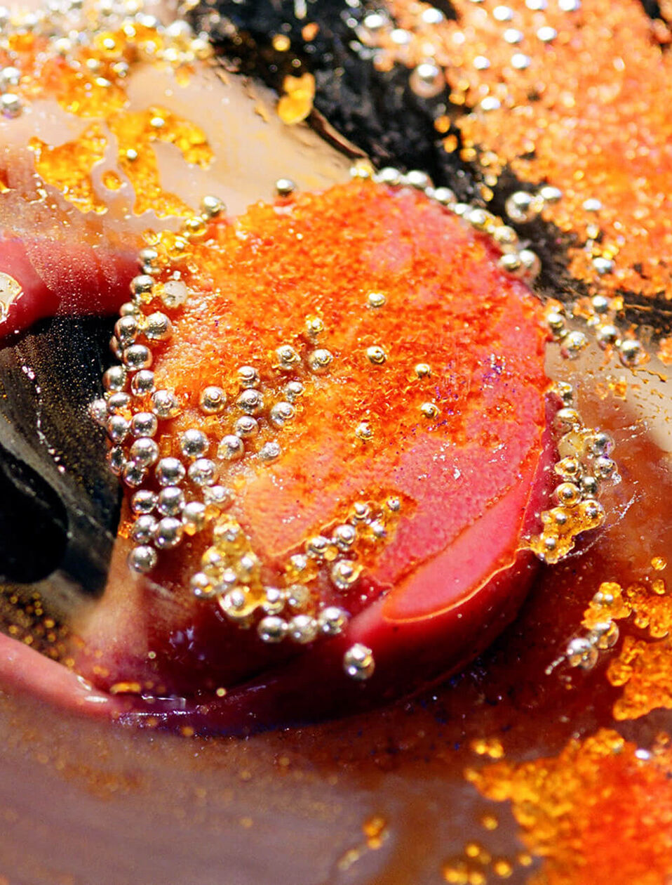 Green Pink Caviar (video still), 2009, HD Digital Video, Running Time: 7:45 minutes. Courtesy of the artist and Salon 94, NY. © Marilyn Minter