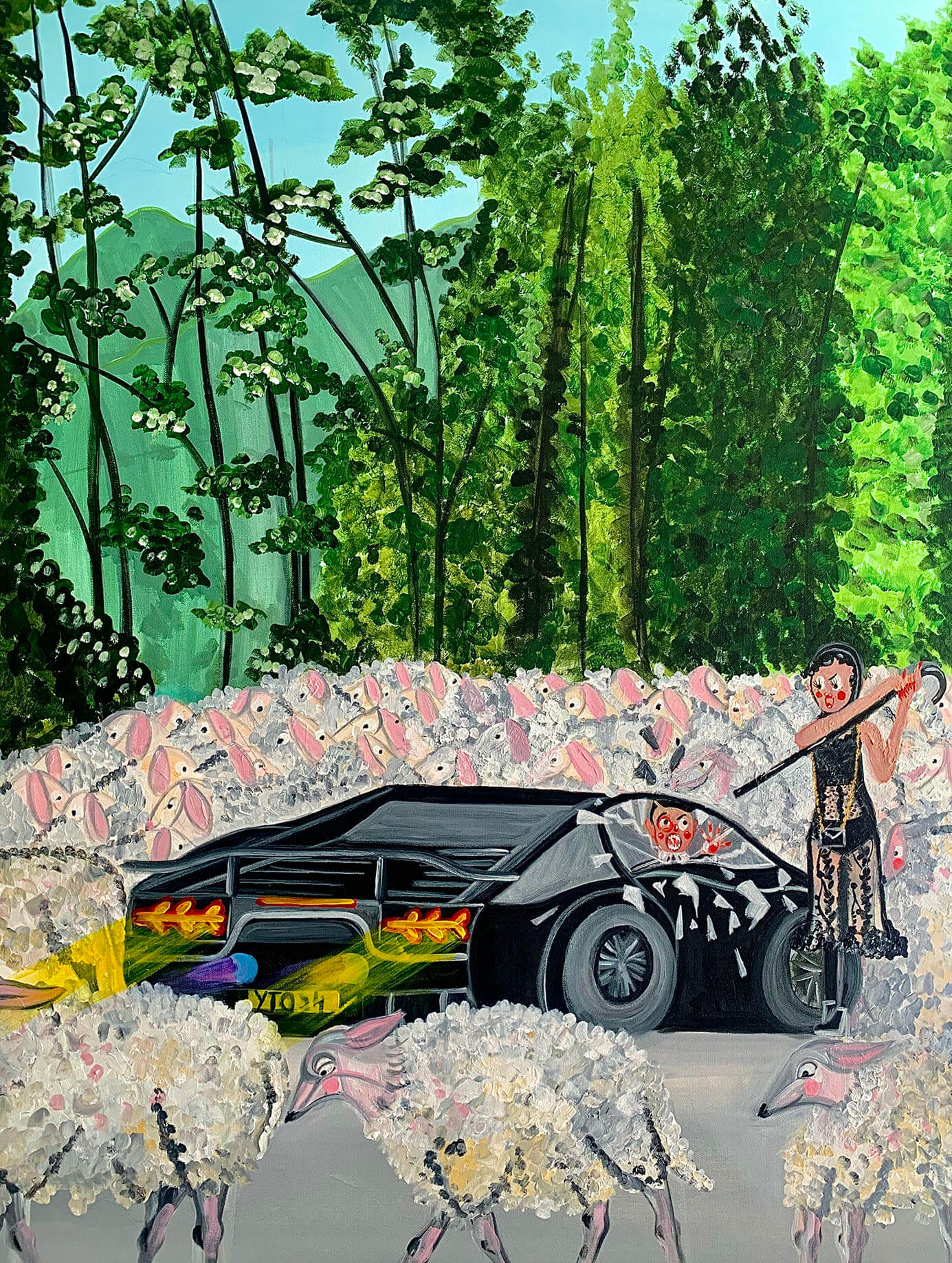 Oh de Laval, Little Loner, 2020, acrylic on canvas, 121 cm x 91 cm x 3 cm, courtesy the artist and Unit London