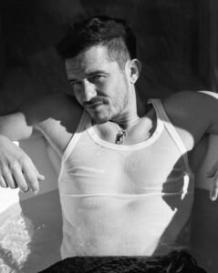orlando bloom black and white