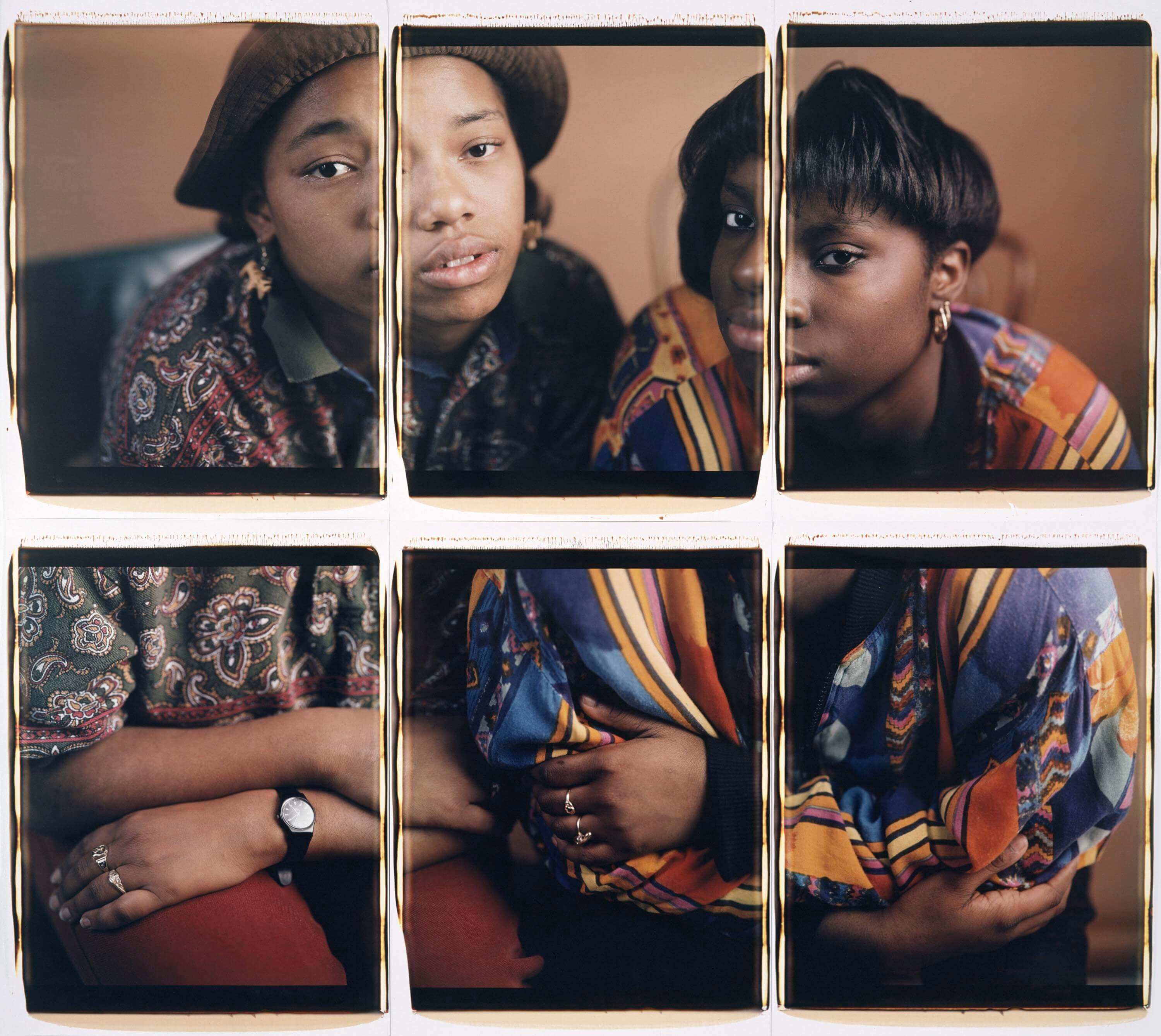 Martina and Rhonda, Chicago IL, 1993 Six dye diffusion transfer prints (Polaroid) Whitney Museum of American Art, New York; gift of Eric Ceputis and David W. Williams 2018.82a–f
