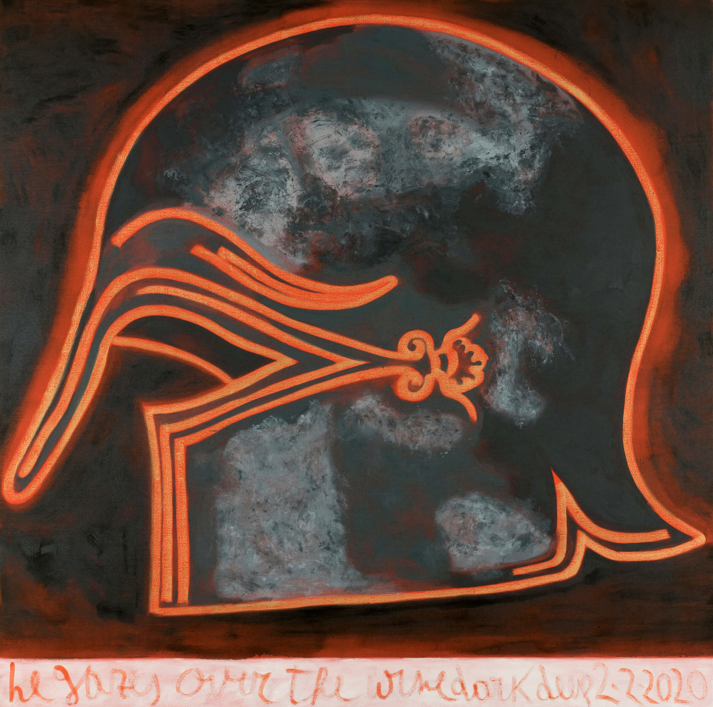 Francesco Clemente, He Gazes Over the Wine Dark Deep. 2-2-2020, 2020. Oil on canvas © Francecso Clemente; Courtesy the artist and Vito Schnabel Gallery