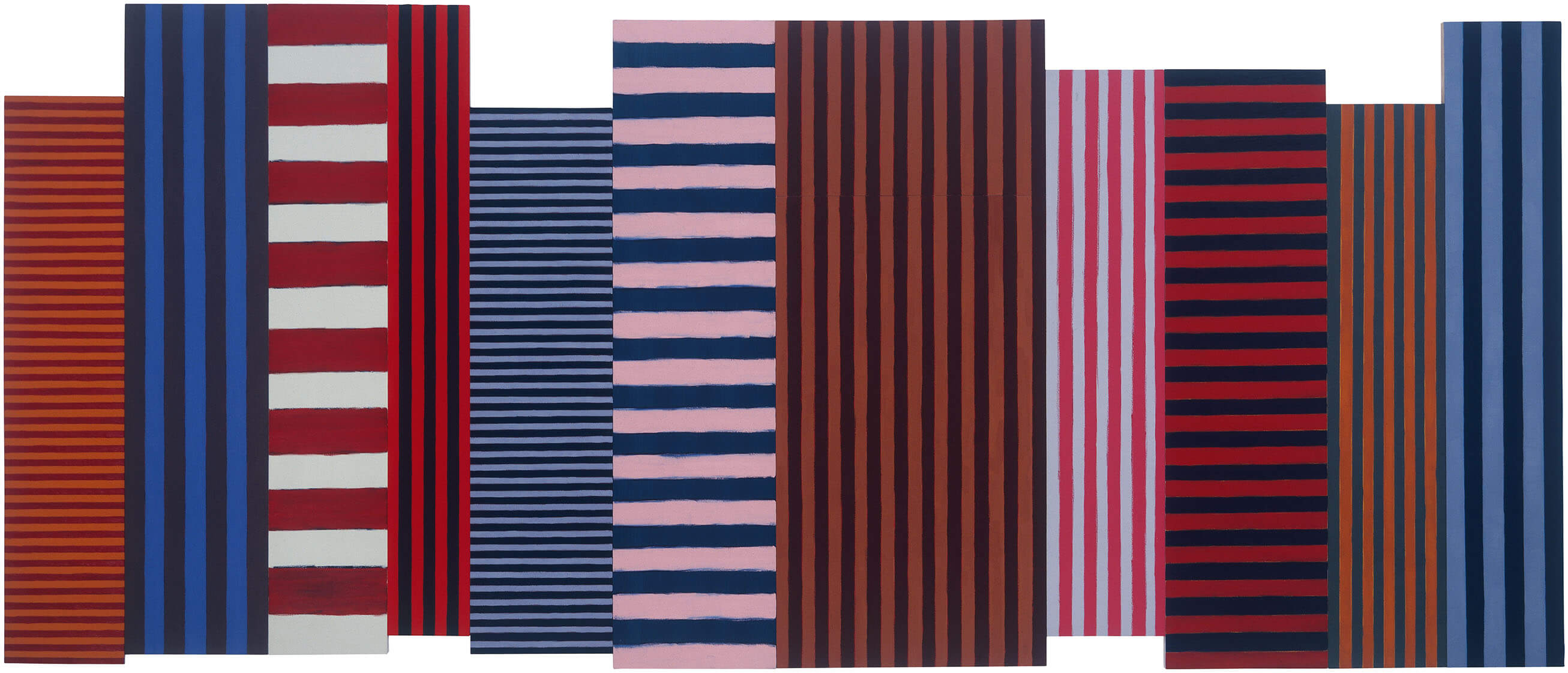 Sean Scully, Backs and Fronts, 1981. Oil on linen and canvas. Collection of the artist. Image courtesy of Courtesy Magonza, Arezzo. Photographer: Michele Sereni. © Sean Scully