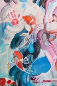 Wynnie Mynerva, All My Tears (detail), 2021. Oil on canvas. 72 x 60 in. Courtesy of LatchKey Gallery.