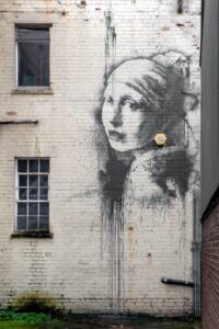 Bansky, Girl with a Pierced Eardrum, 2014