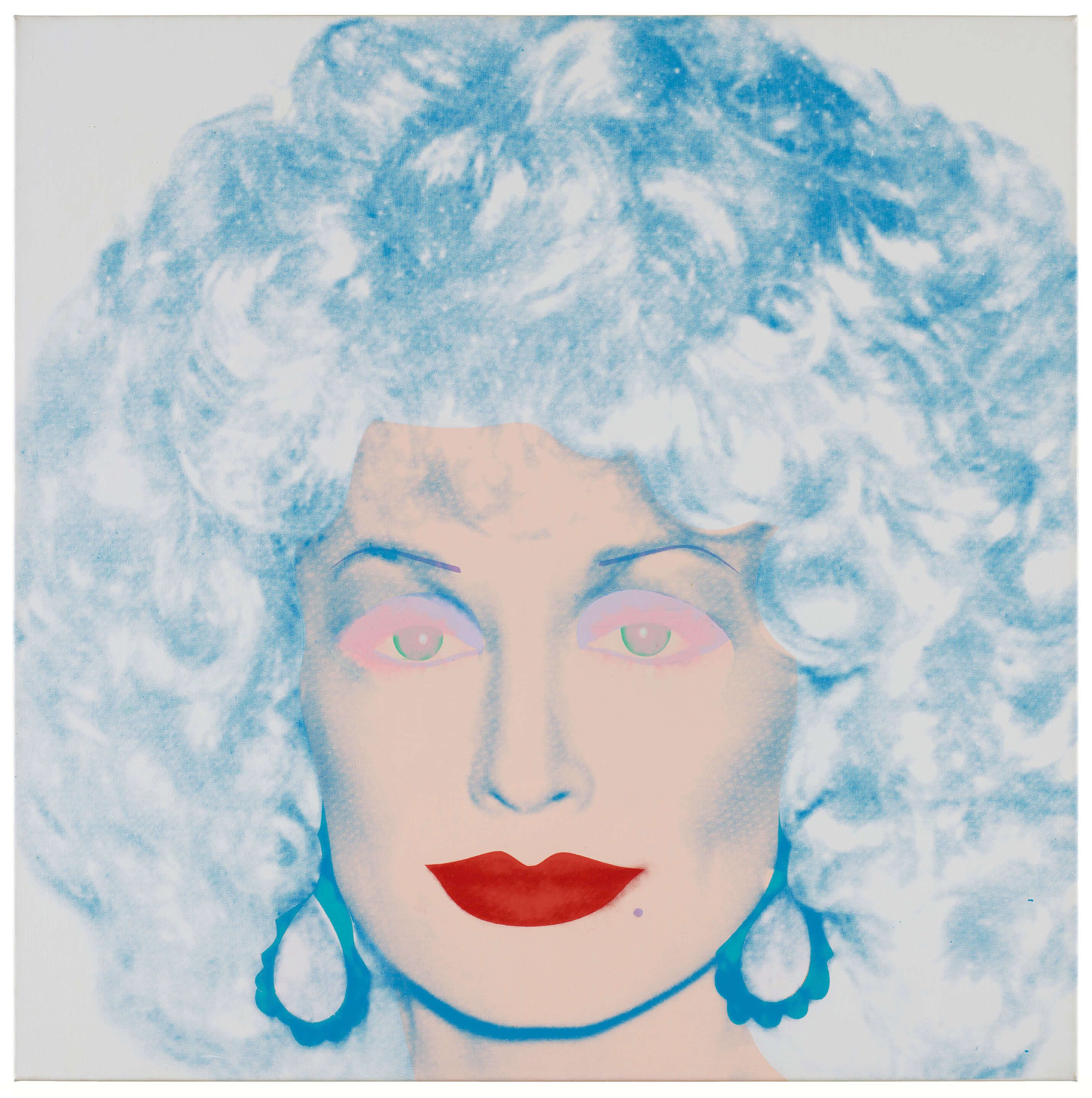 Andy Warhol, Dolly Parton, 1985. Acrylic paint and silkscreen ink on linen, 106.7 x 106.7 cm. The Doris and Donald Fisher Collection at the San Francisco Museum of Modern Art. © 2021 The Andy Warhol Foundation for the Visual Arts, Inc / Licensed by Artists Rights Society (ARS), New York / SOCAN. Photo: Katherine Du Tiel