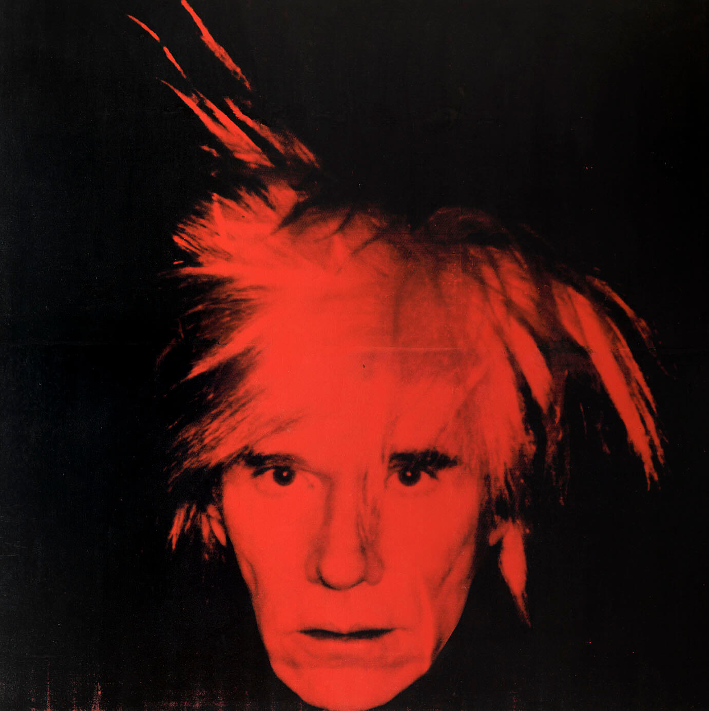 Andy Warhol, Self Portrait 1986. Acrylic paint and screenprint on canvas, 203.2 x 203.2 cm. Presented by Janet Wolfson de Botton, 1996. Tate © 2021 The Andy Warhol Foundation for the Visual Arts, Inc / Licensed by Artists Rights Society (ARS), New York / SOCAN. Photo: ©Tate, London 2021