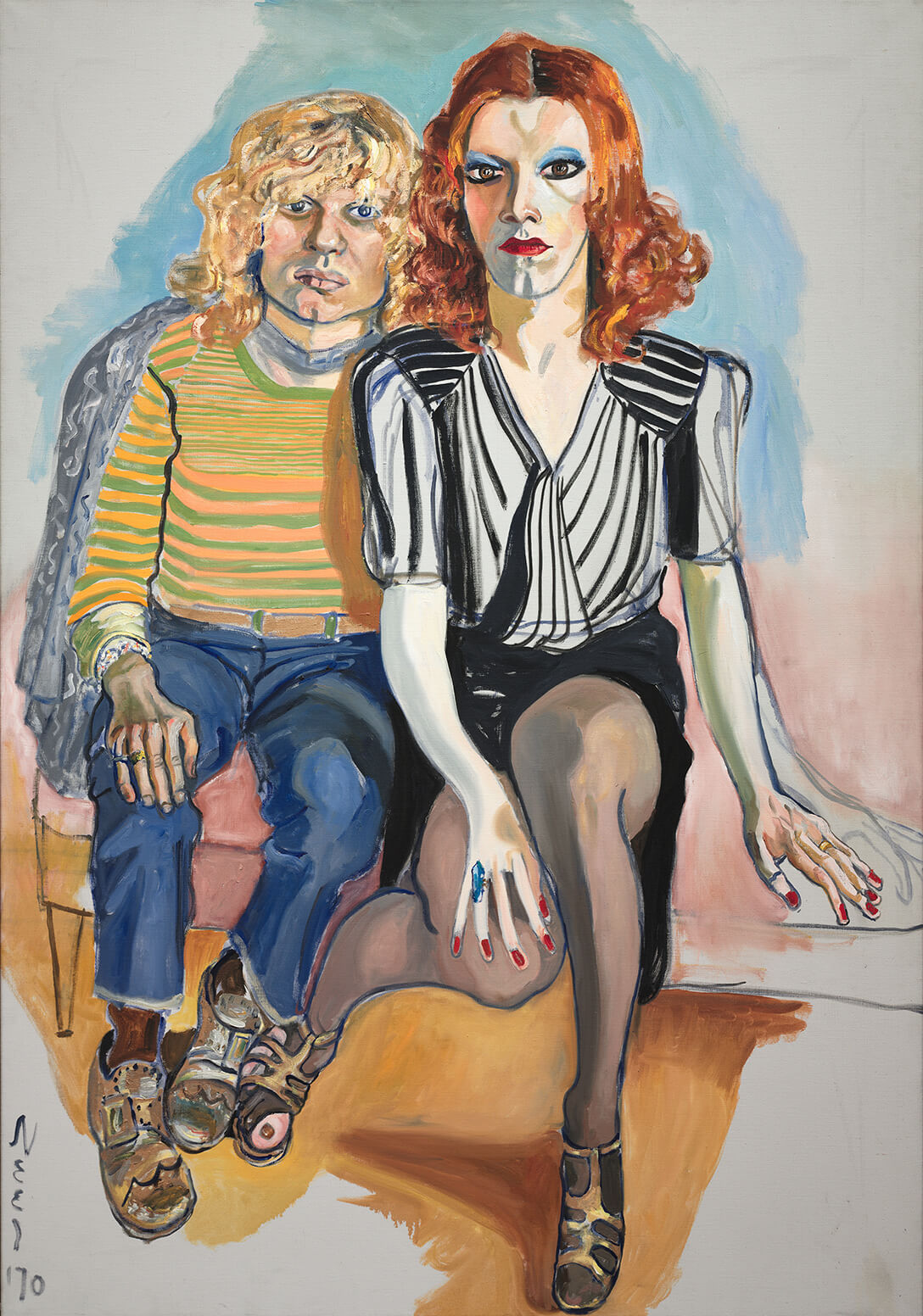 Alice Neel, (American, 1900–1984) Jackie Curtis and Ritta Redd, 1970. Oil on canvas. 60 × 41 7/8 in. (152.4 × 106.4 cm) The Cleveland Museum of Art, Leonard C. Hanna, Jr. Fund © The Estate of Alice Neel