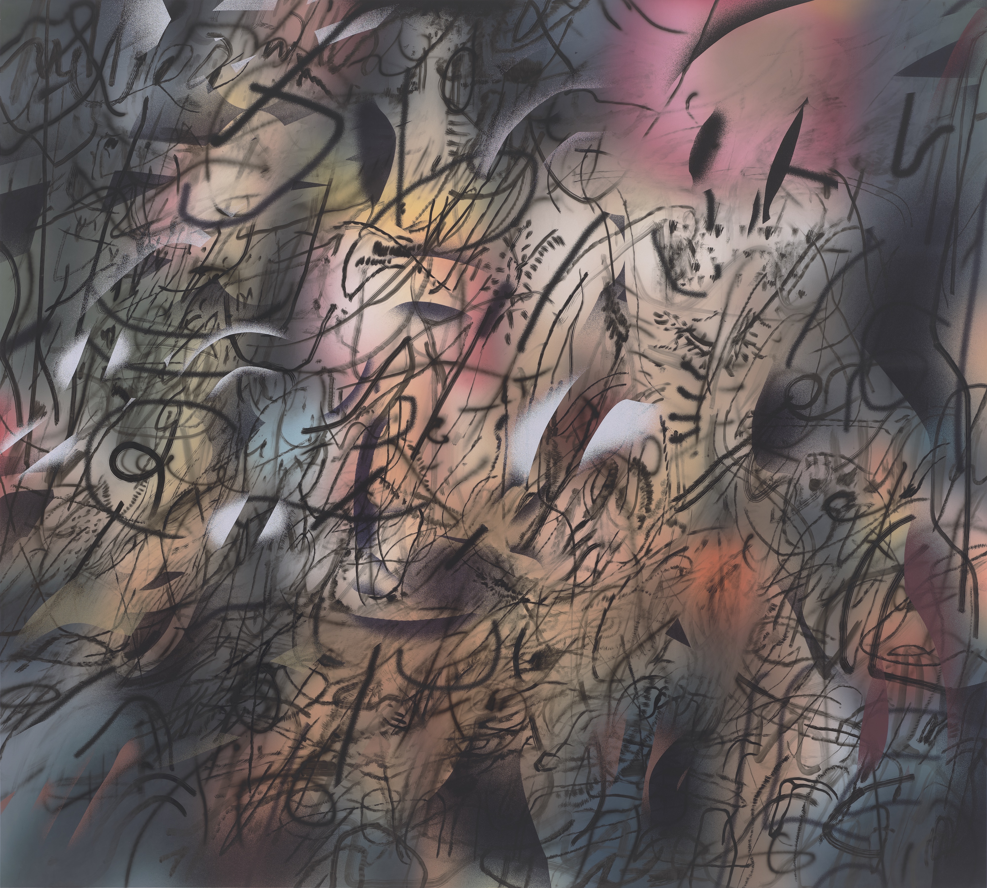 Julie Mehretu, Of Other Planes of There (S.R.), 2018–19