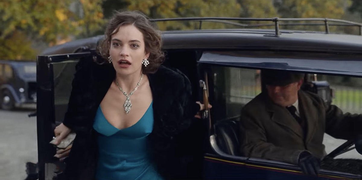 lily james in pursuit of love