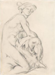 Paul Cezanne Mecury-After-Pigalle-1890-Pencil-on-Paper-The-Museum-of-Modern-Art-Photo-by-Peter-Butler