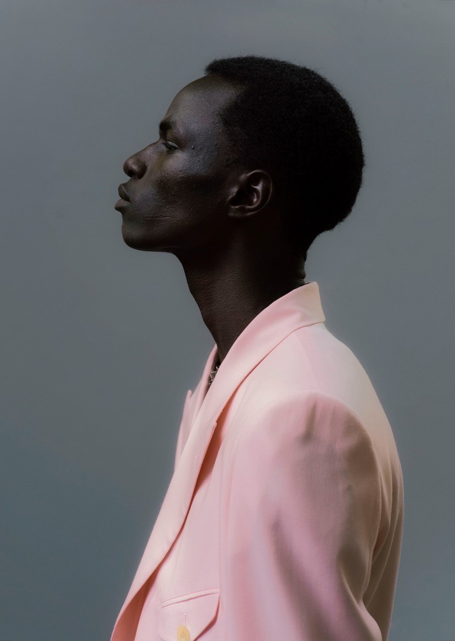 Model-Malick-Bodian-Left-Side-Face-Profile-Wearing-A-Pink-Sui
