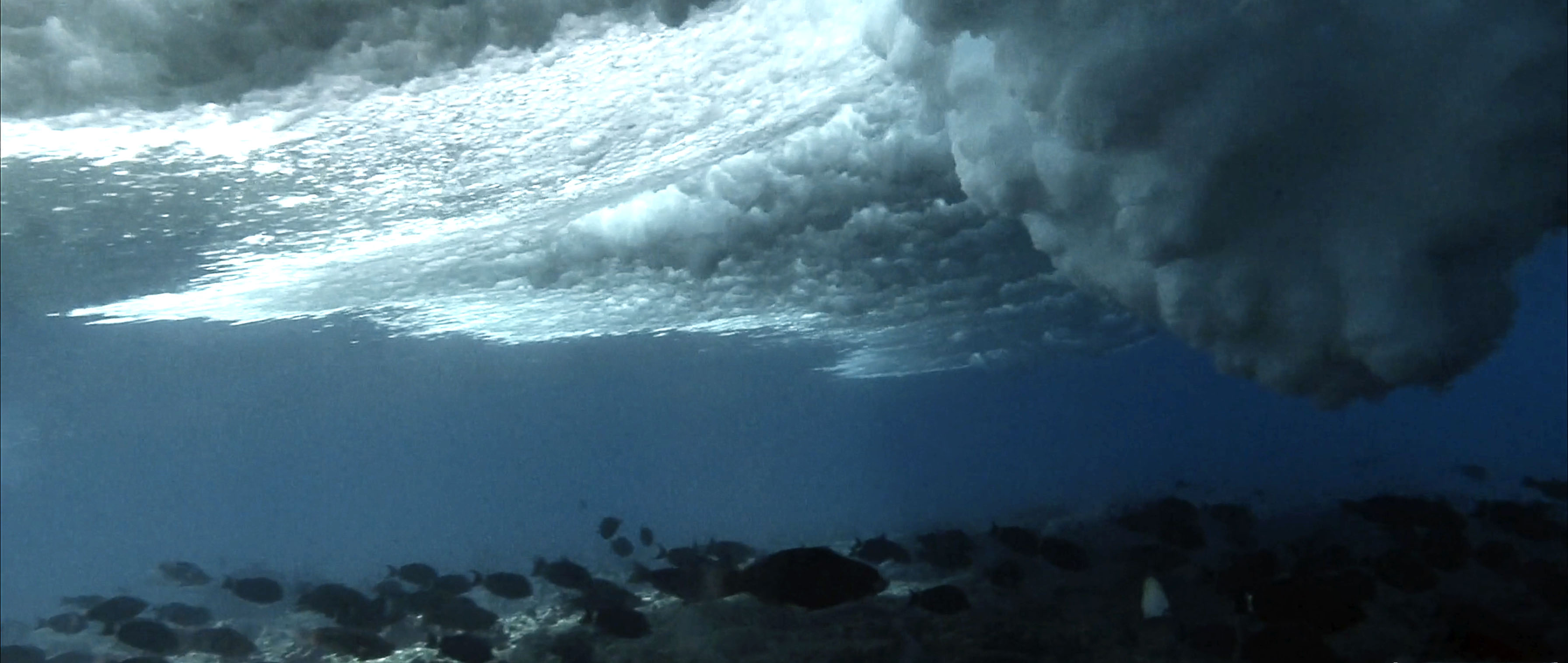 Voice-Above-Water-Ominous-Sky-Over-the-Ocean-and-pool-of-fish