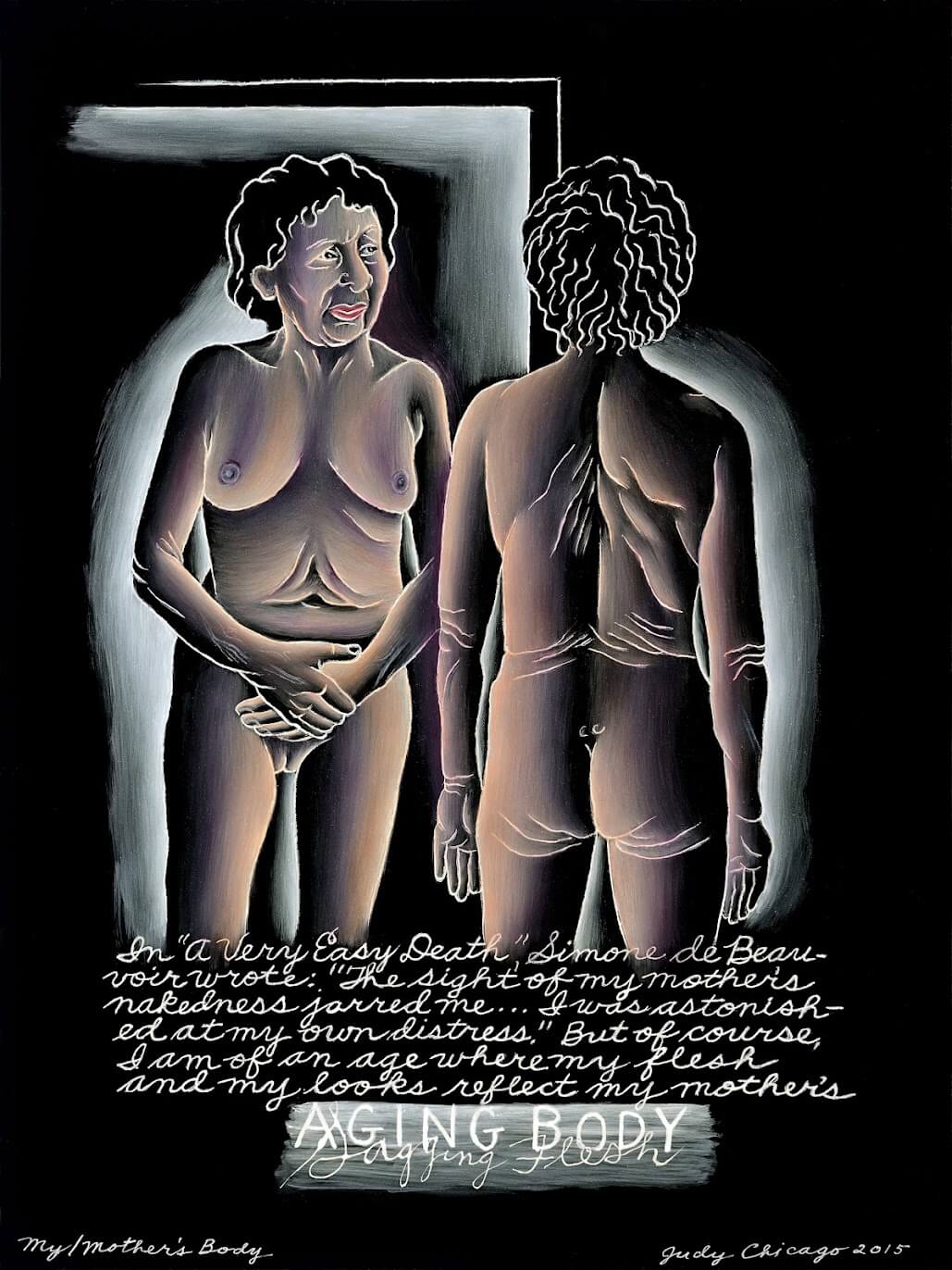 Judy Chicago, "My/Mother's Body, from The End: A Meditation on Death and Extinction", 2015 © Judy Chicago/Artists Rights Society (ARS), New York. Photo © Donald Woodman/ARS, New York