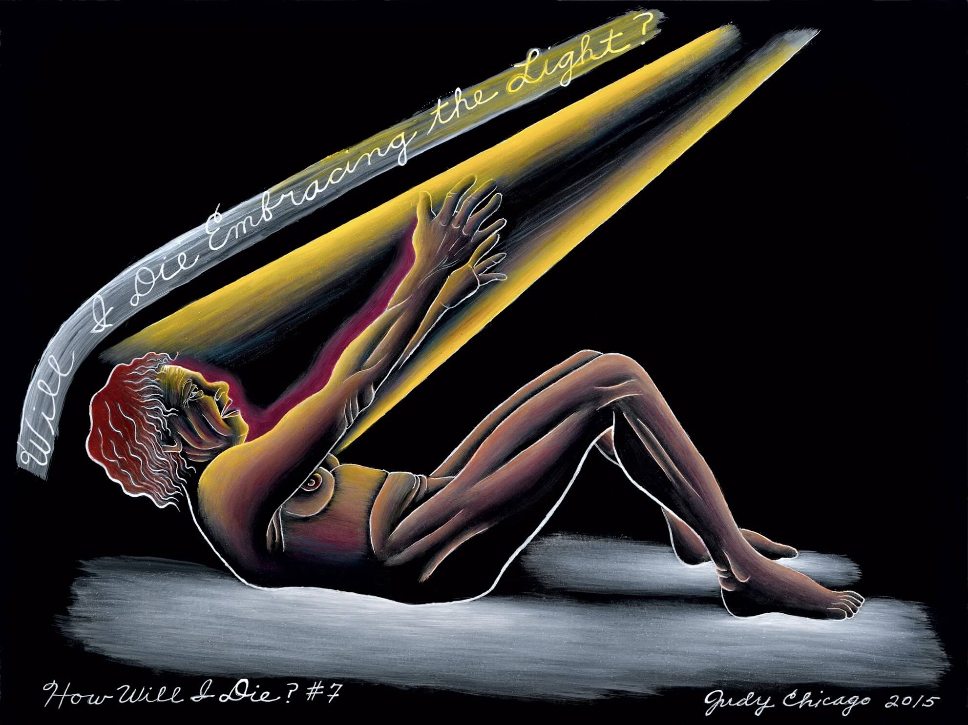 Judy Chicago, "How Will I Die #7", from The End: A Meditation on Death and Extinction, 2015 © Judy Chicago/Artists Rights Society (ARS), New York Photo © Donald Woodman/ARS, New York
