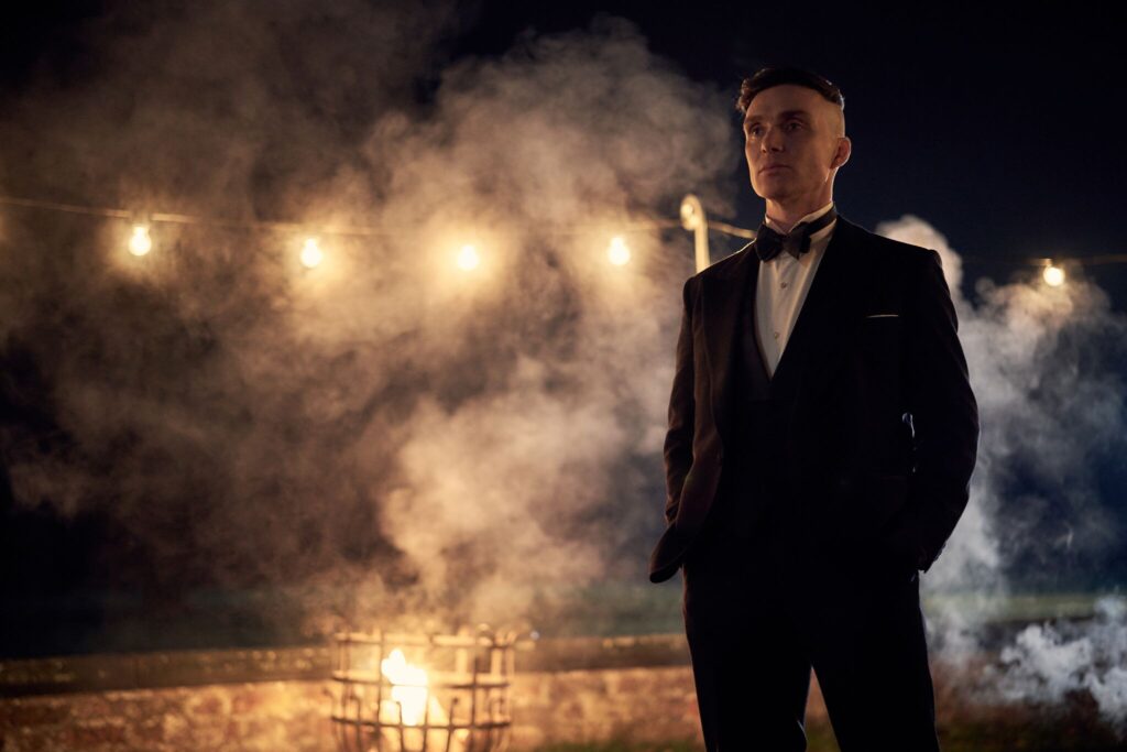 Cillian Murphy as Thomas Shelby Wearing Black Tie