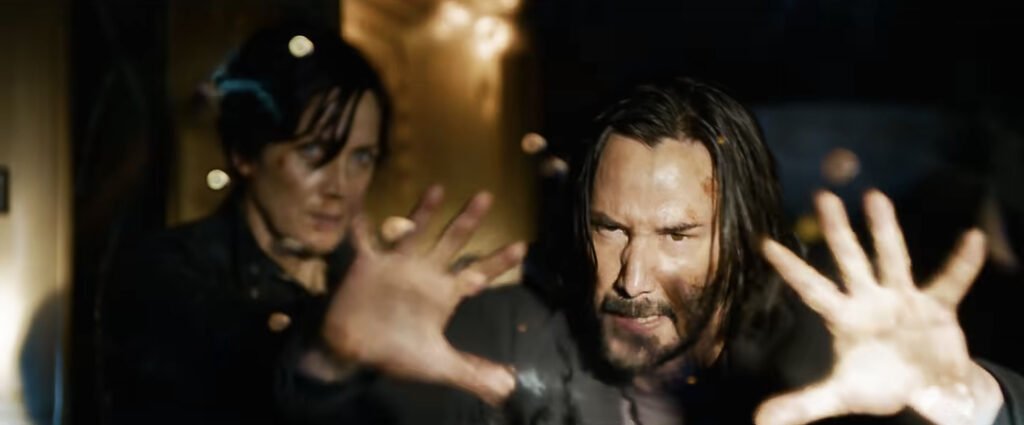 Keanu Reeves and Carrie Anne Moss Matrix Resurrections