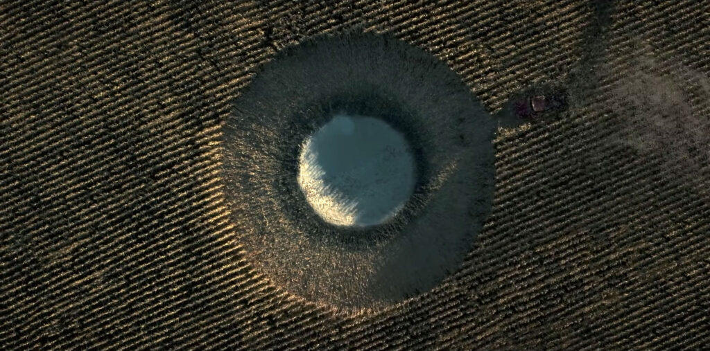 Overhead View of the Field Where the Invasion Landed