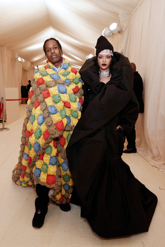 Rihanna in Balenciaga and A$AP in ERL (Eli Russell Linnetz ) Met Ball 2021