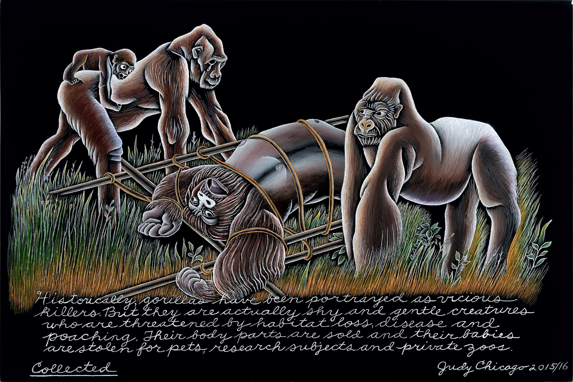 Judy Chicago, "Collected, from The End: A Meditation on Death and Extinction", 2015. Credit Line: © Judy Chicago/Artists Rights Society (ARS), New York. Photo © Donald Woodman/ARS, New York.
