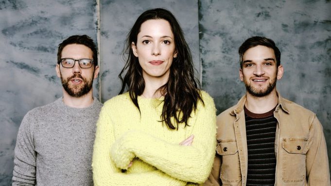 the night house image of director david bruckner and stars rebecca hall and evan jongikait