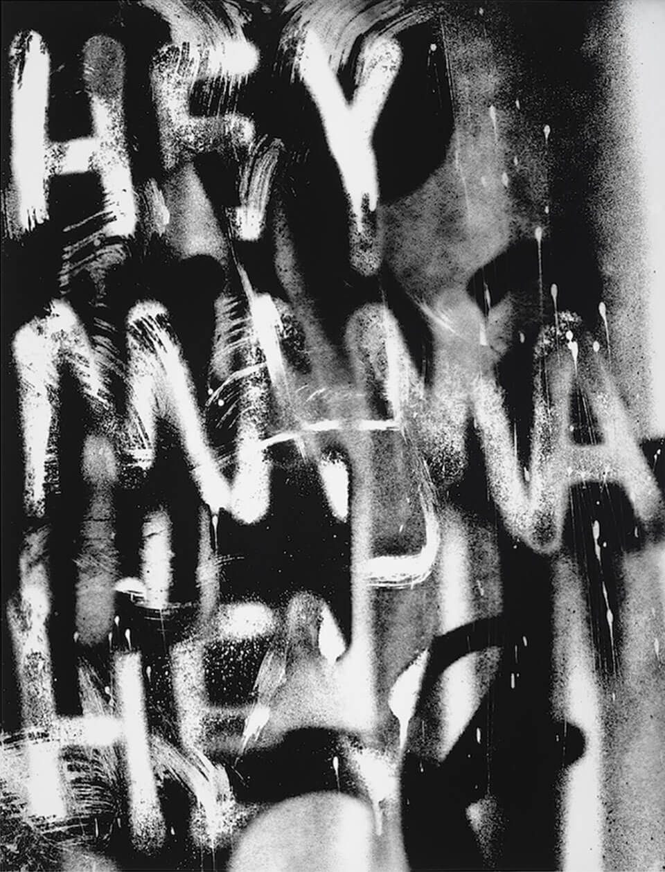 Adam Pendleton. Untitled (HEY MAMA HEY), 2021. Silkscreen ink on Mylar. Sheet: 38 x 29”. Framed: 40 3/8 x 31 3/8”. Image courtesy of the artist.