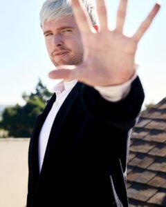Musician James Blake Hand In front of the Camera