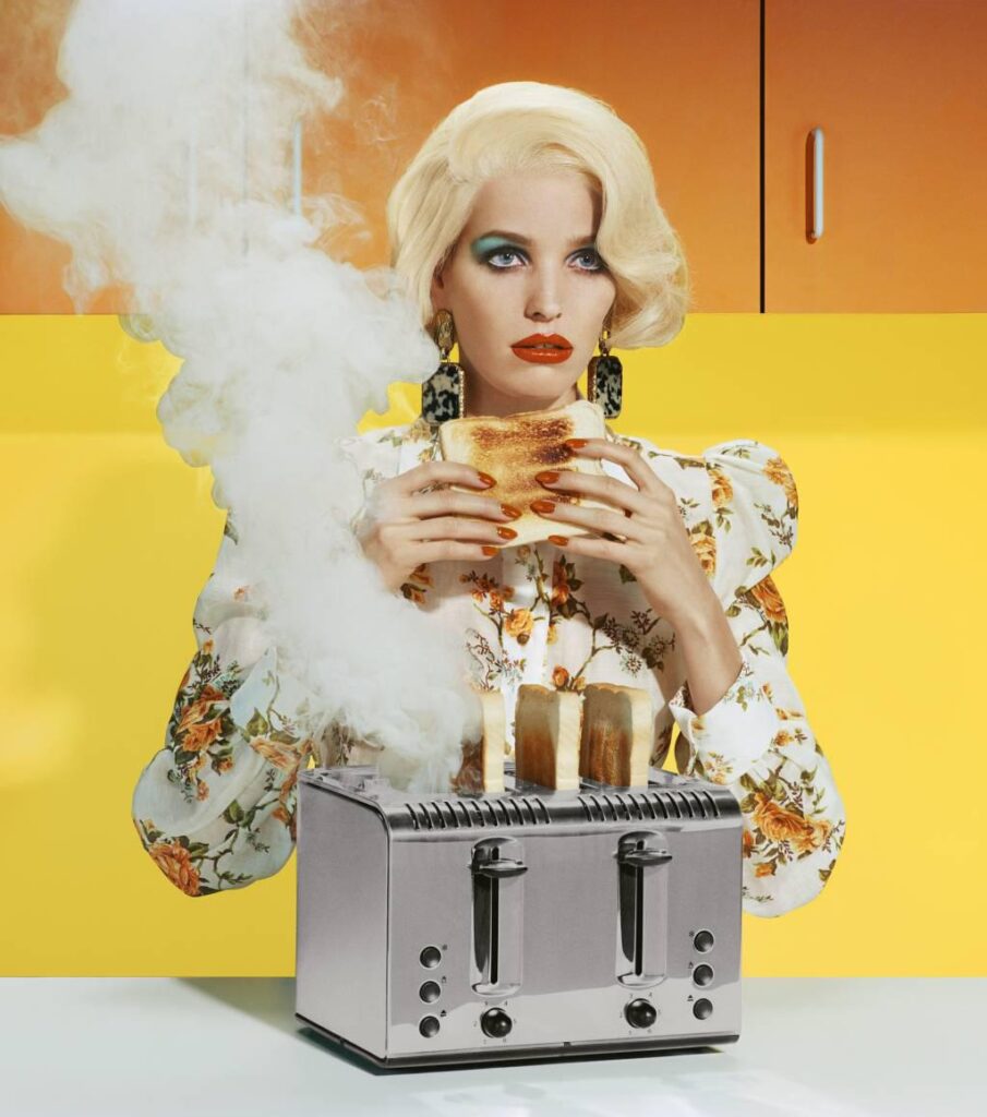 Miles Aldridge Image of a Housewife Burning Toast