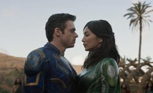 Richard Madden and Gemma Chan in Eternals