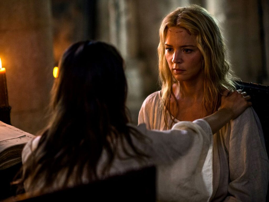 Benedetta Love Scene with Virginie Efira and her lover fellow Nun Played by Daphne Patakia in Benedetta