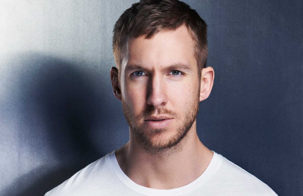 DJ Calvin Harris in Profile Wearing White T Shirt