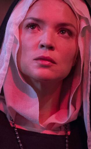 Titular Nun Played by Virginie Efira and her lover fellow Nun Played by Daphne Patakia in Benedetta