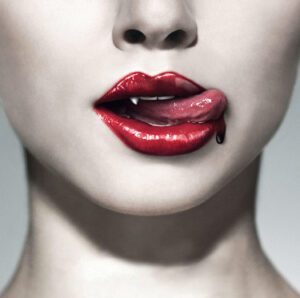 True Blood Image of tongue and mouth with dripping blood
