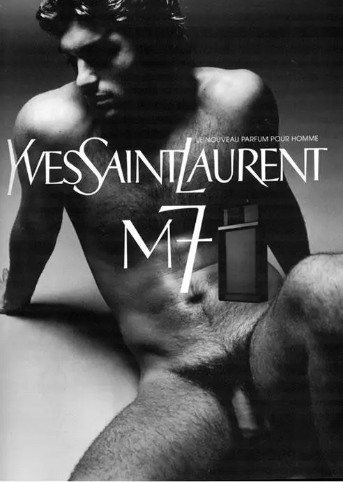Yves Sain Laurent Fragrance Ad For Men Featuring A Naked Model Showing His Penis
