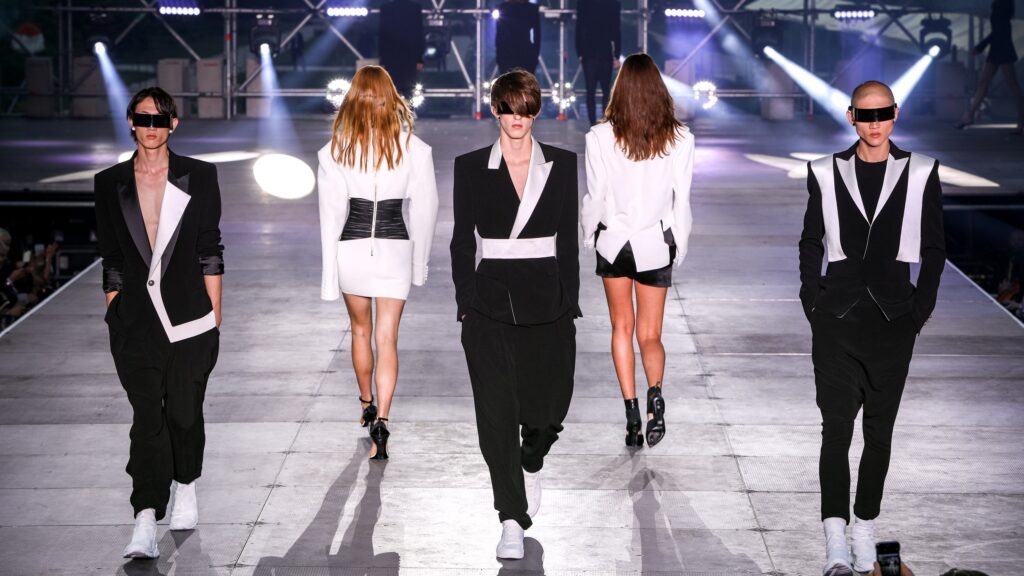 Balmain Music Festival Models in Black and White