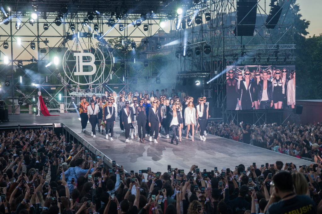 Olivier Rousteing Balmain Music Festival Models in Black and White