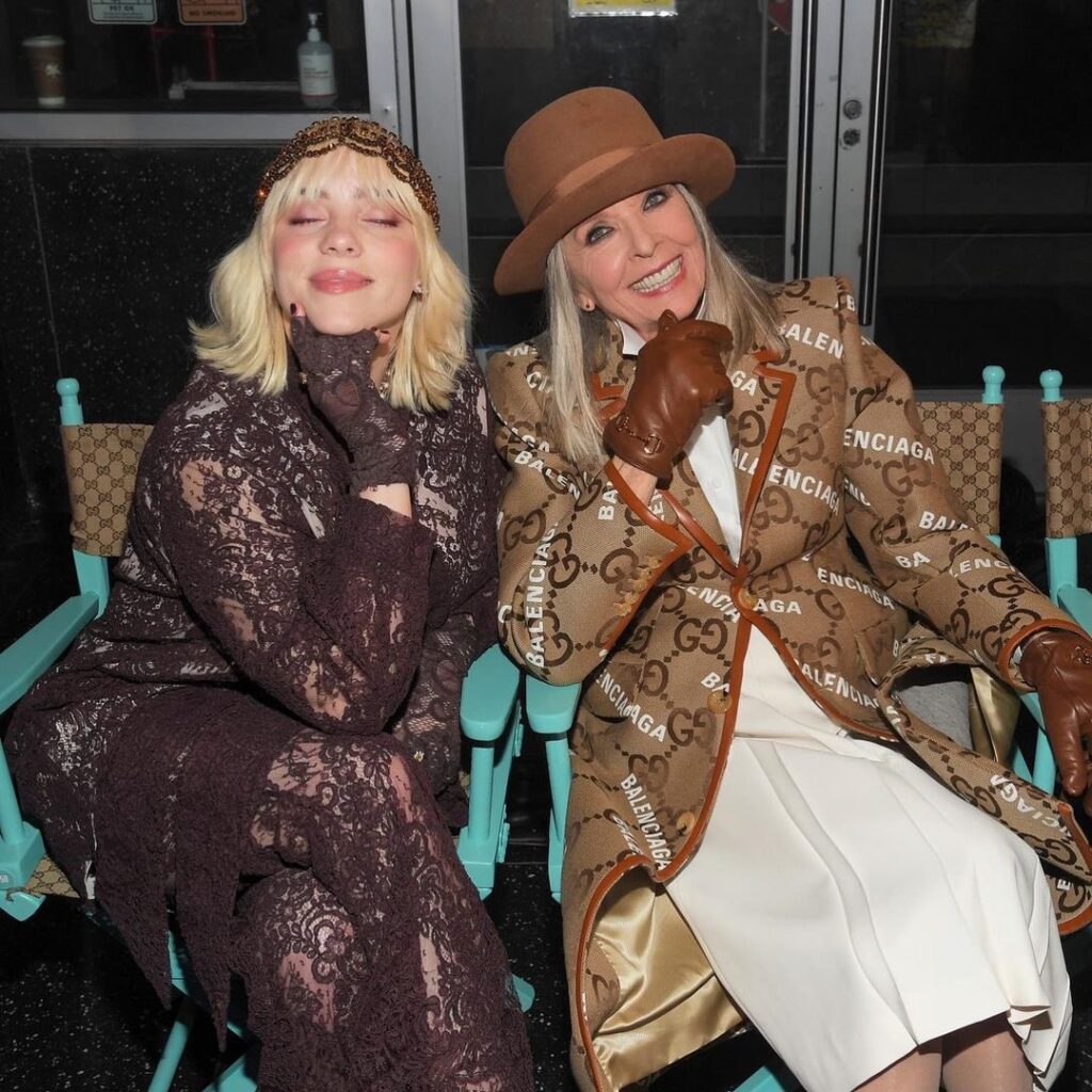 Billie Eilish and Diane Keaton at Gucci Love Parade in Hollywood Boulevard 2021