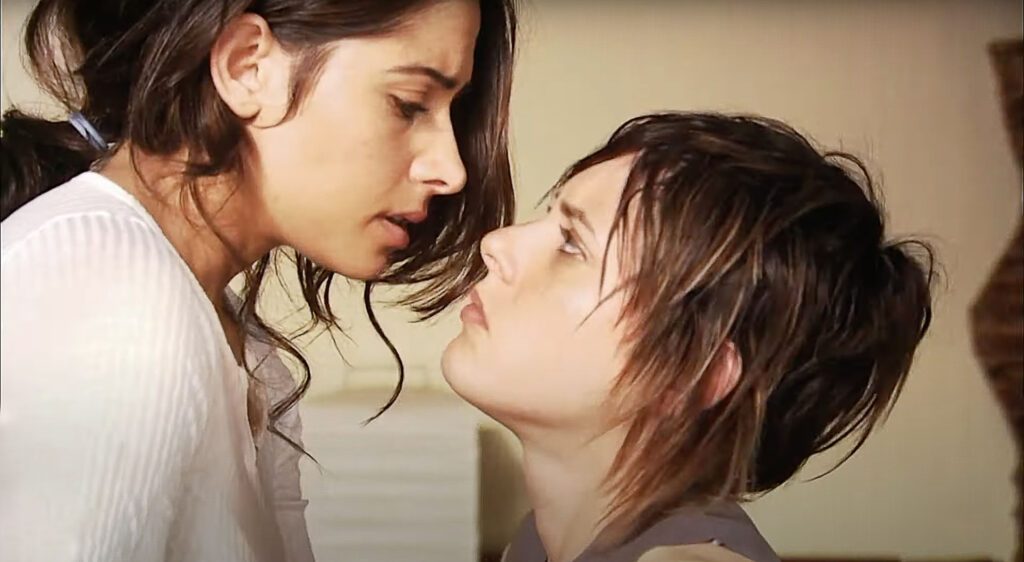 Carmen and Shane Close up Before Kissing