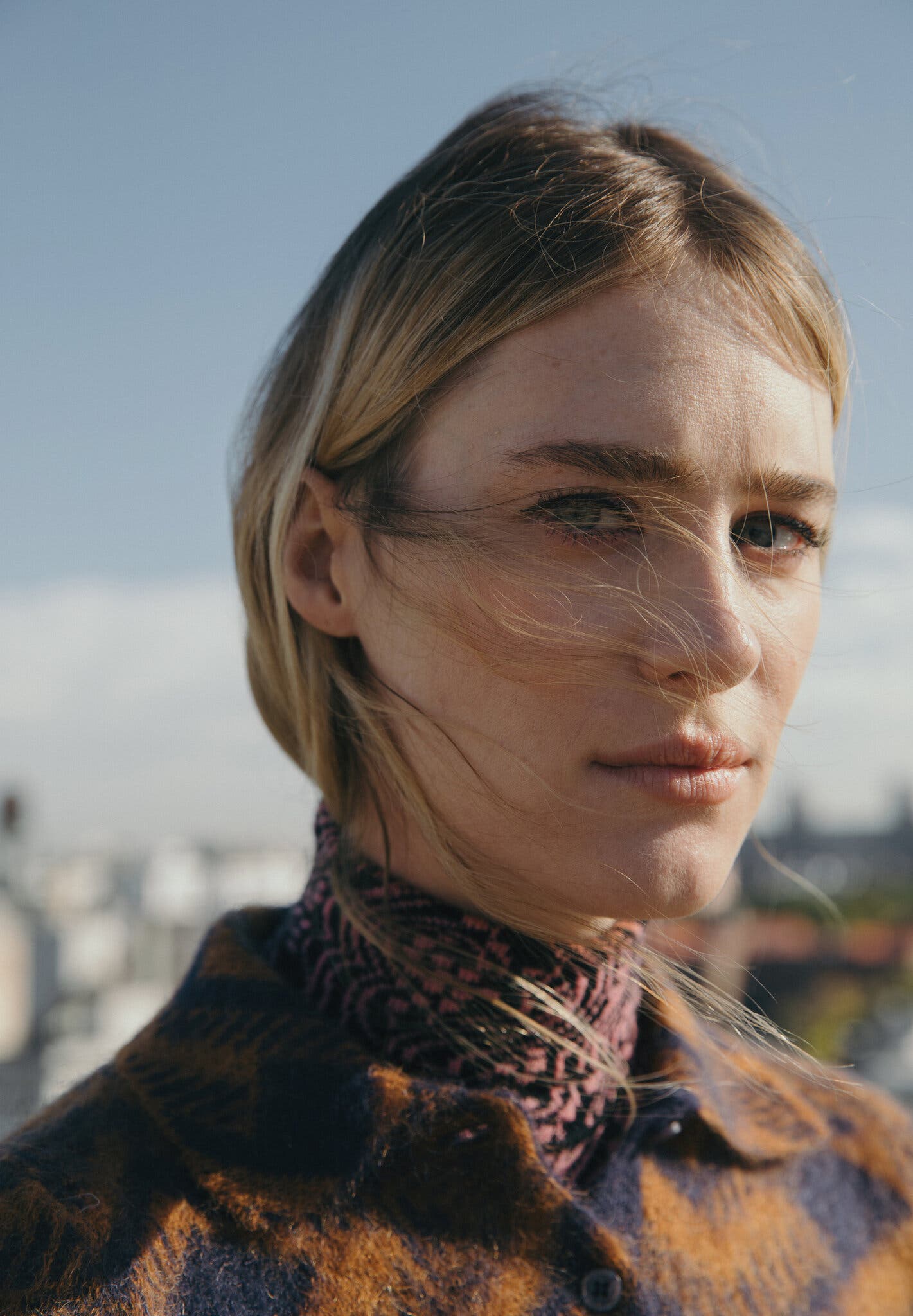 Mackenzie Davis Profile Wearing Turtleneck