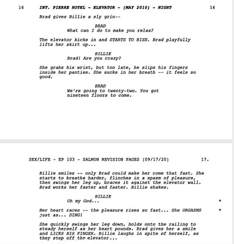 SCRIPT FROM TV SERIES SEX LIFE