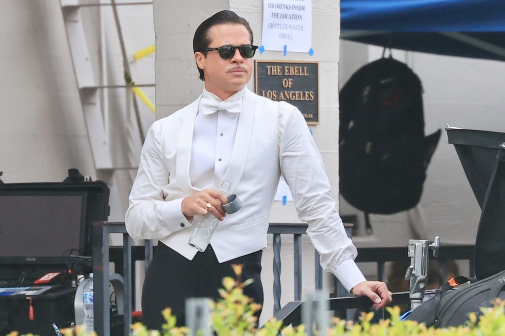 Brad Pitt On Set of The Babylon