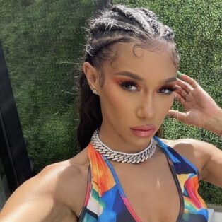 Bia in Jeweled Choker and Tank Top