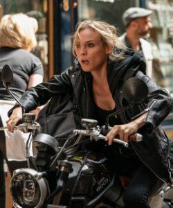 Diane Kruger on Motorcycle in the film 355