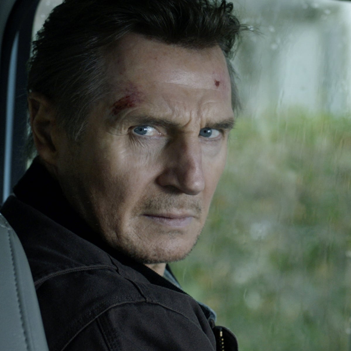 Liam Neeson Blacklight in his car