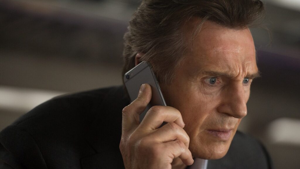 Liam Neeson Blacklight on Mobile Device