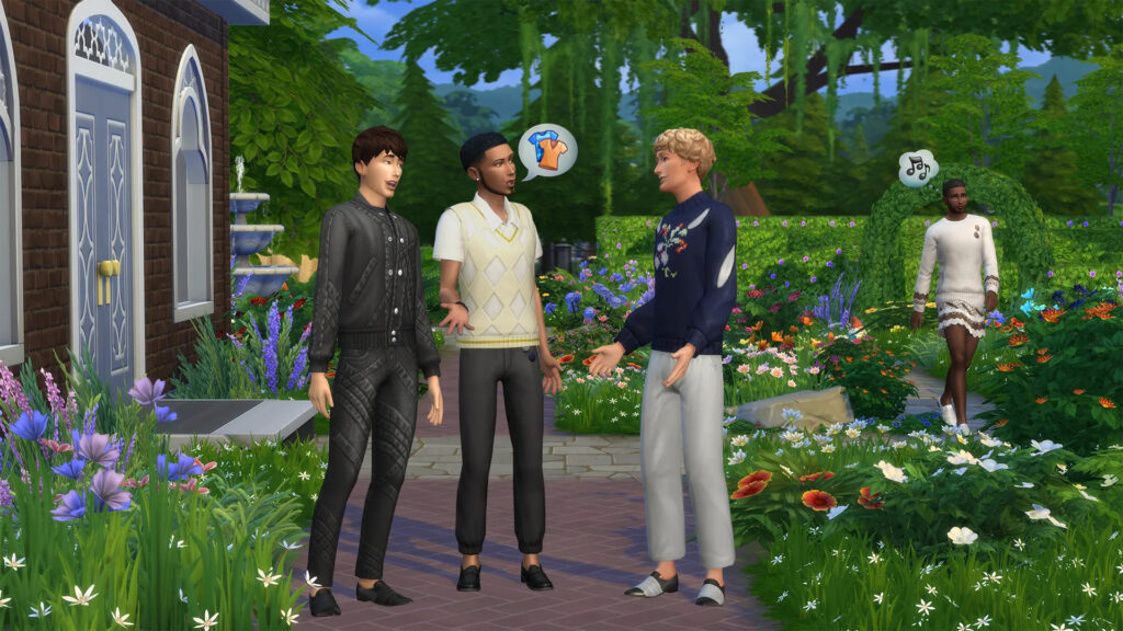 Stefan Cooke Game Characters in Garden Scene