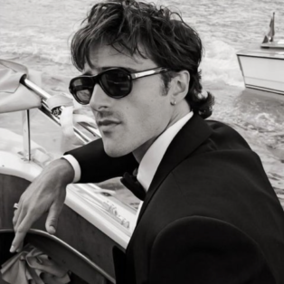 Jacob Elordi on a boat in Venice. Greg Williams