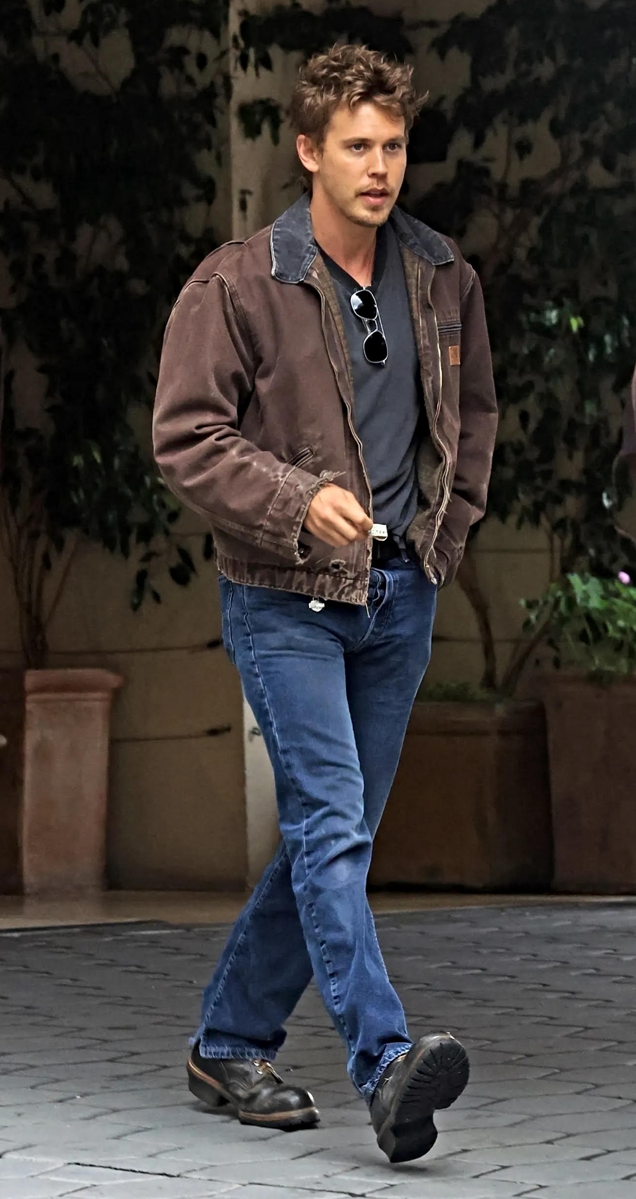 Austin Butler in one of his many vintage Carhartt pieces