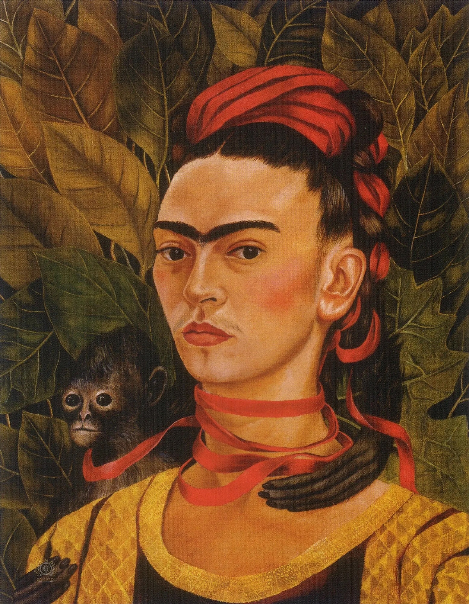 Frida Kahlo, Self-portrait with Monkey, 1940. Banco de Mexico Diego Rivera & Frida Kahlo Museum Trust
